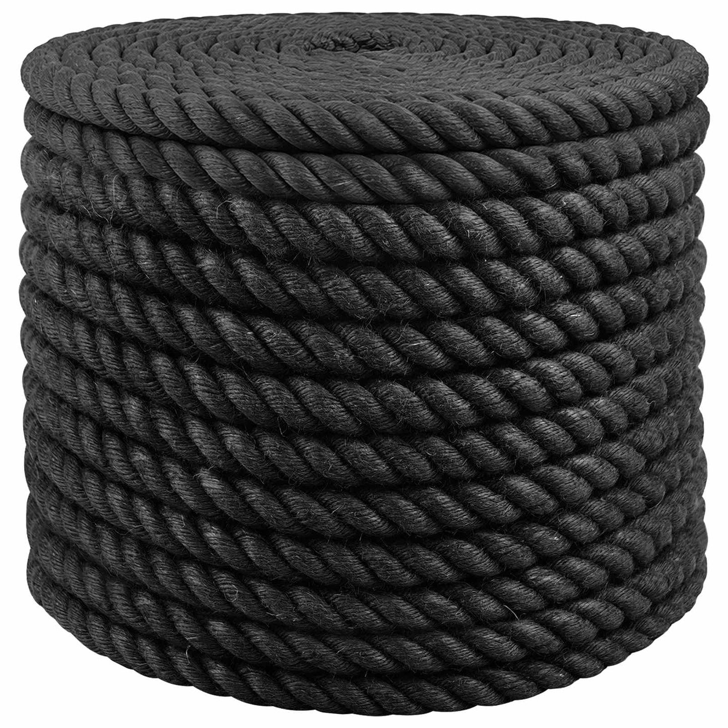 vidaXL Σχοινί Από Τζute 20 mm Μαύρο 100% Τζούτα Tossa