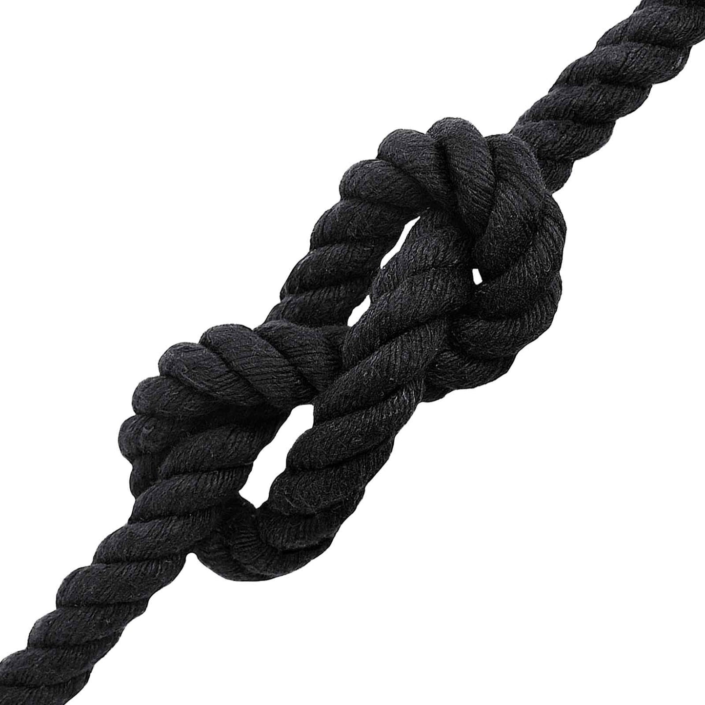 vidaXL Κωτόσχοινo 16 mm 50 m Μαύρο 100% Βαμβάκι