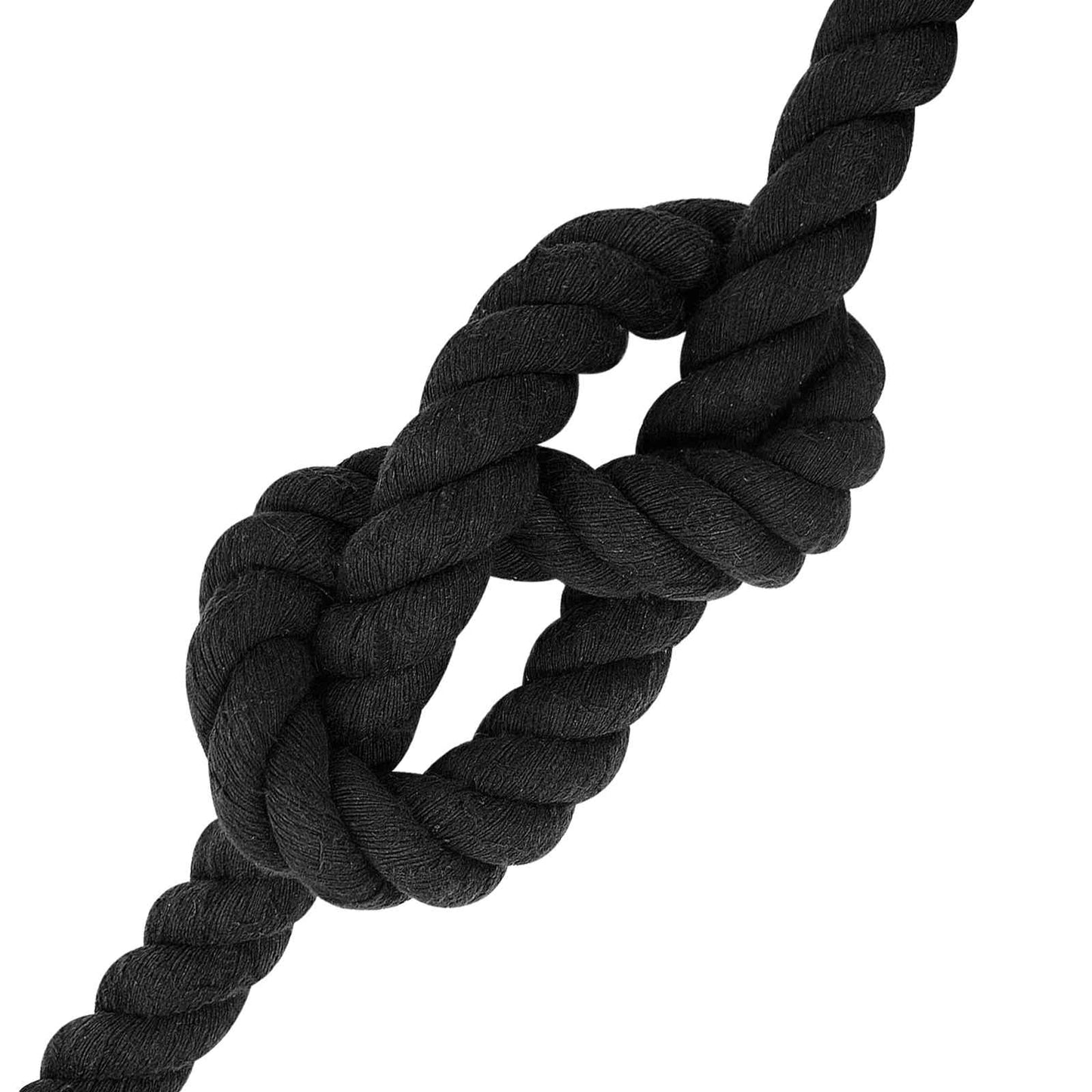 vidaXL Κωτόσχοινo 30 mm 25 m Μαύρο 100% Βαμβάκι