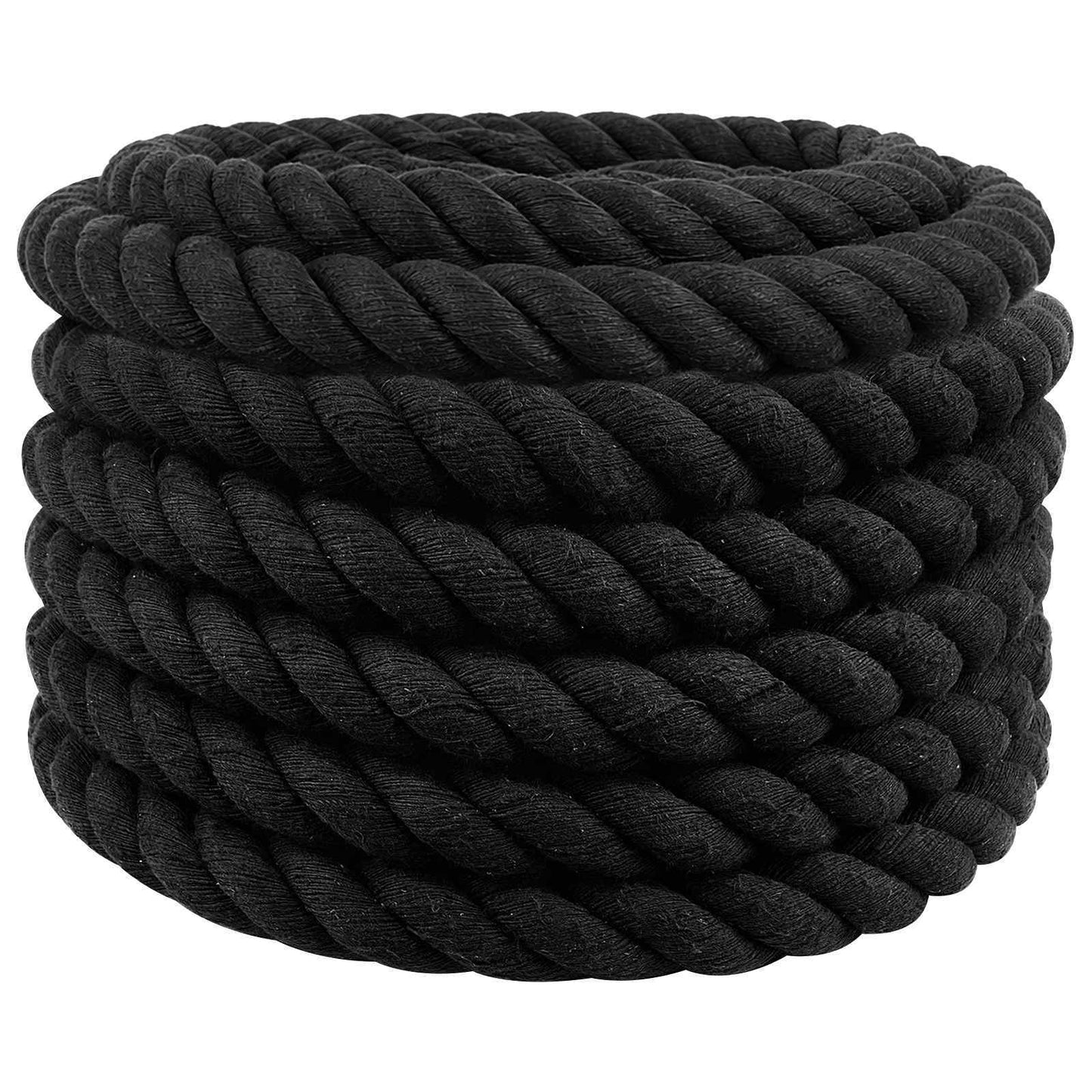 vidaXL Κωτόσχοινo 36 mm 25 m Μαύρο 100% Βαμβάκι