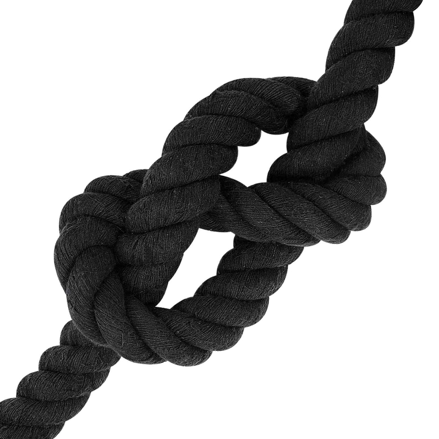 vidaXL Κωτόσχοινo 40 mm 5 m Μαύρο 100% Βαμβάκι