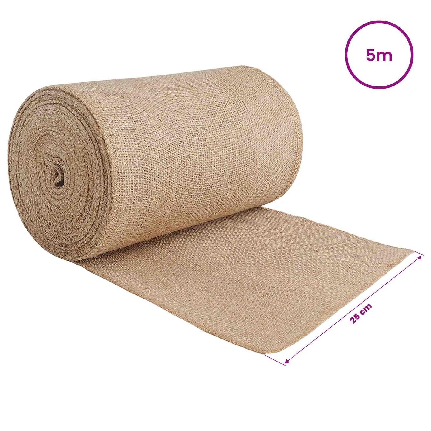 vidaXL Ρολό από Τζute 25 x 500 εκ Φυσικό