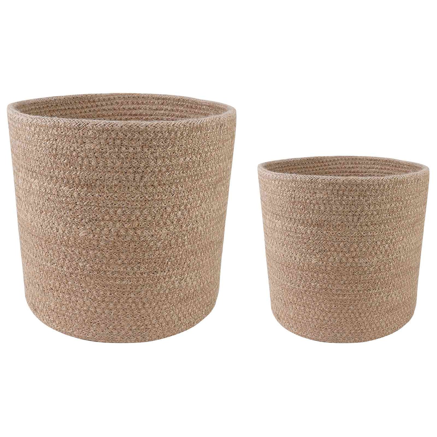 vidaXL Σετ Γλαστρών 2 pcs Φυσικό Ø 28 x 28 εκ 100% Γιούτα Τοσσά