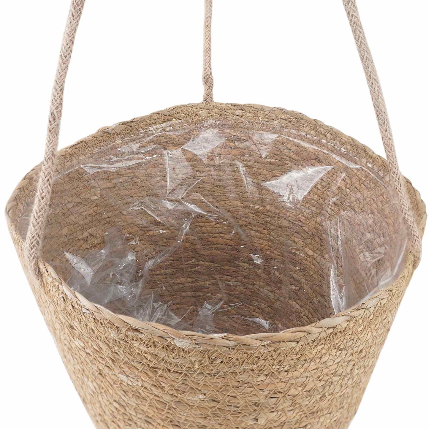 vidaXL Καλάθια φυτών από θαλασσόχορτο 3 pcs Φυσικό Ø26 x 19 εκ.