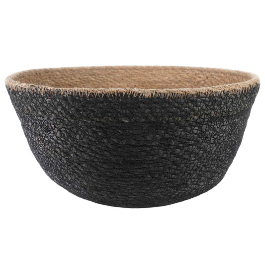 vidaXL Γλάστρα με Χερούλια 2 pcs Μαύρο Ø 32 x 32 cm 100% Θαλασσόχορτο
