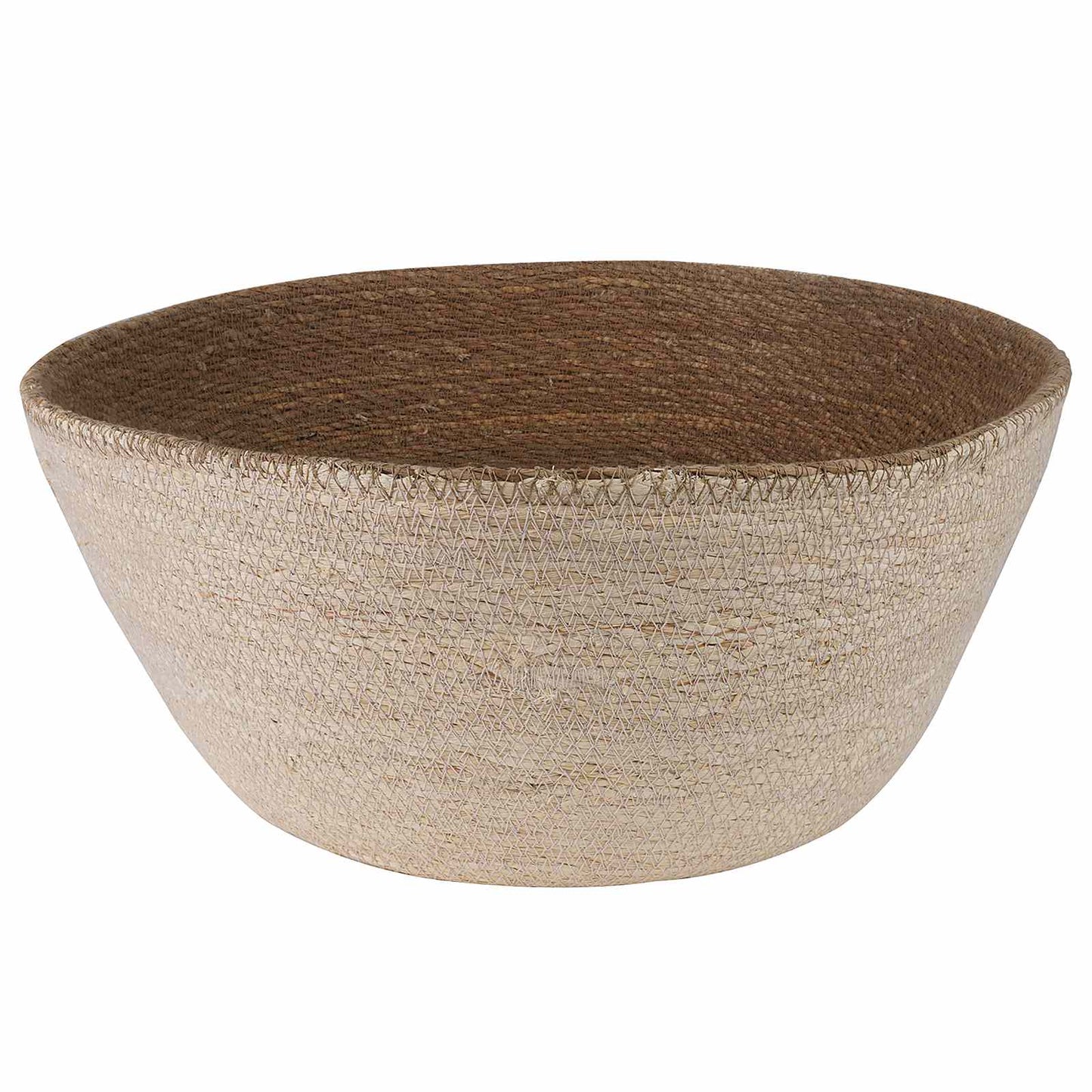 vidaXL Γλάστρα με Χερούλια 2 pcs Λευκό Ø 32 x 32 cm 100% Θαλασσόχορτο