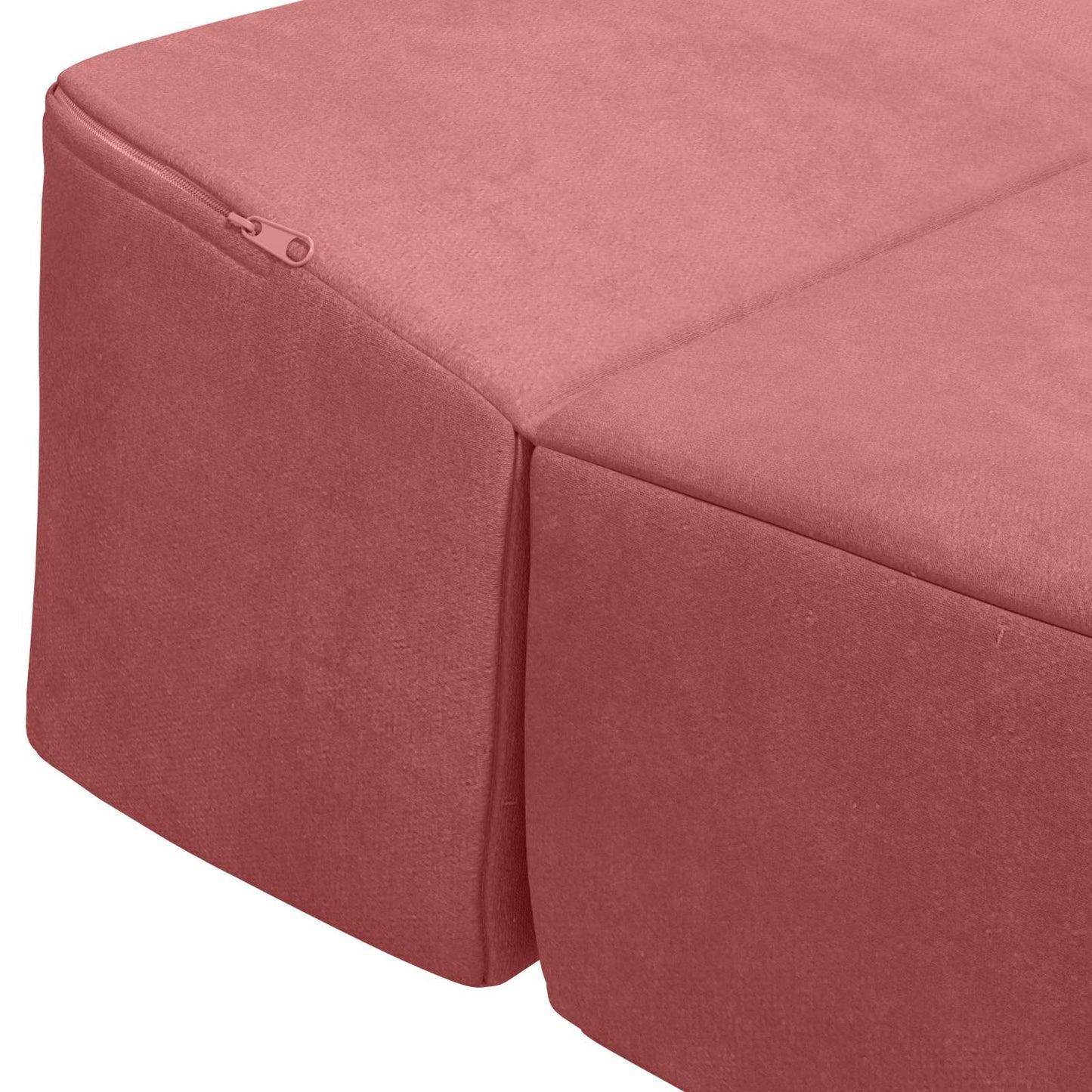 vidaXL Κρεβάτι Καναπέ Αναδιπλούμενο Ροζ 200 x 70 x 15 εκ. Βελούδο