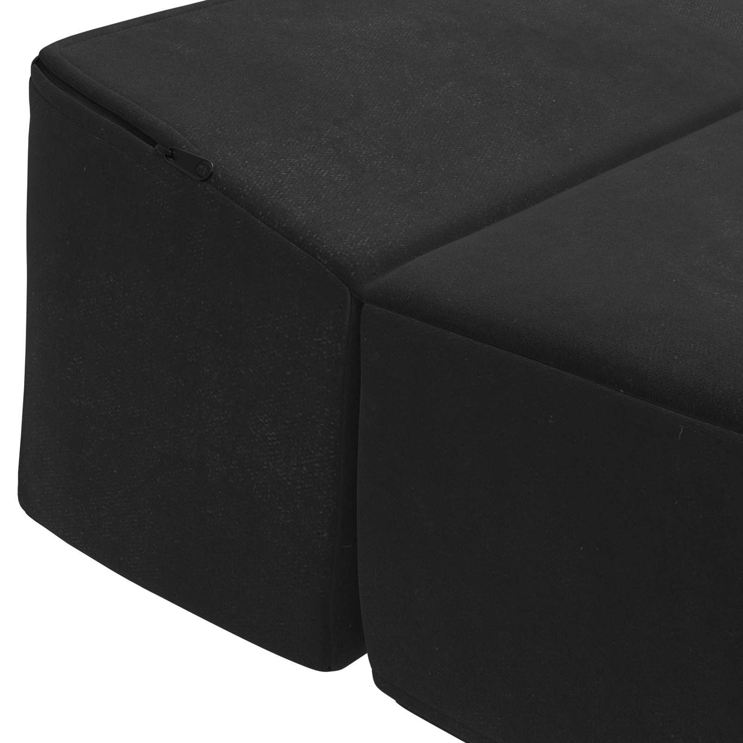 vidaXL Κρεβάτι Καναπέ Αναδιπλούμενο Μαύρο 200 x 70 x 15 εκ. Βελούδο