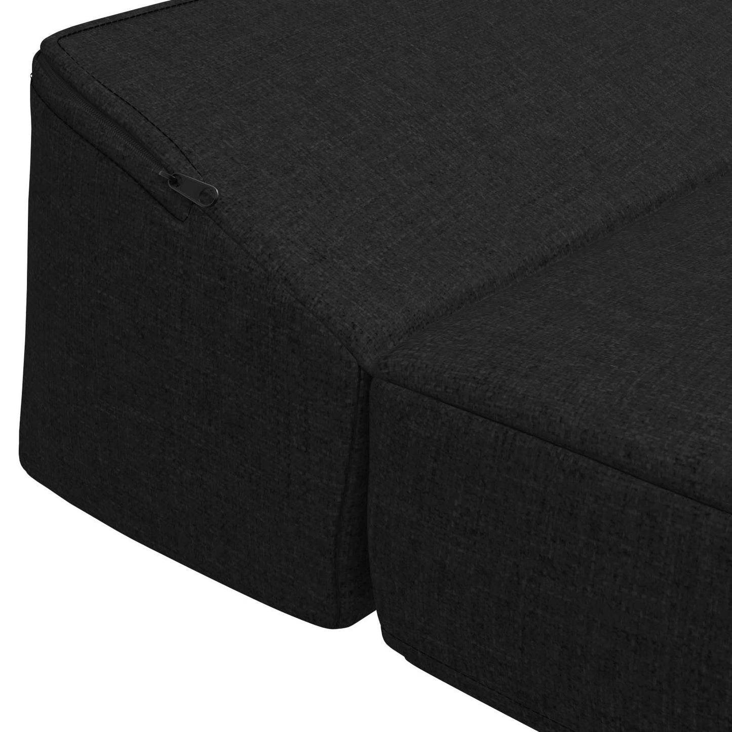 vidaXL Κρεβάτι Καναπέ Αναδιπλούμενο Μαύρο 200 x 70 x 10 εκ. Ύφασμα
