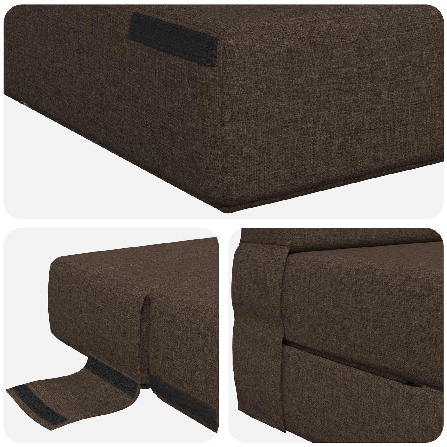 vidaXL Κρεβάτι Καναπέ Αναδιπλούμενο Taupe 70 x 80 x 60 εκ. Ύφασμα