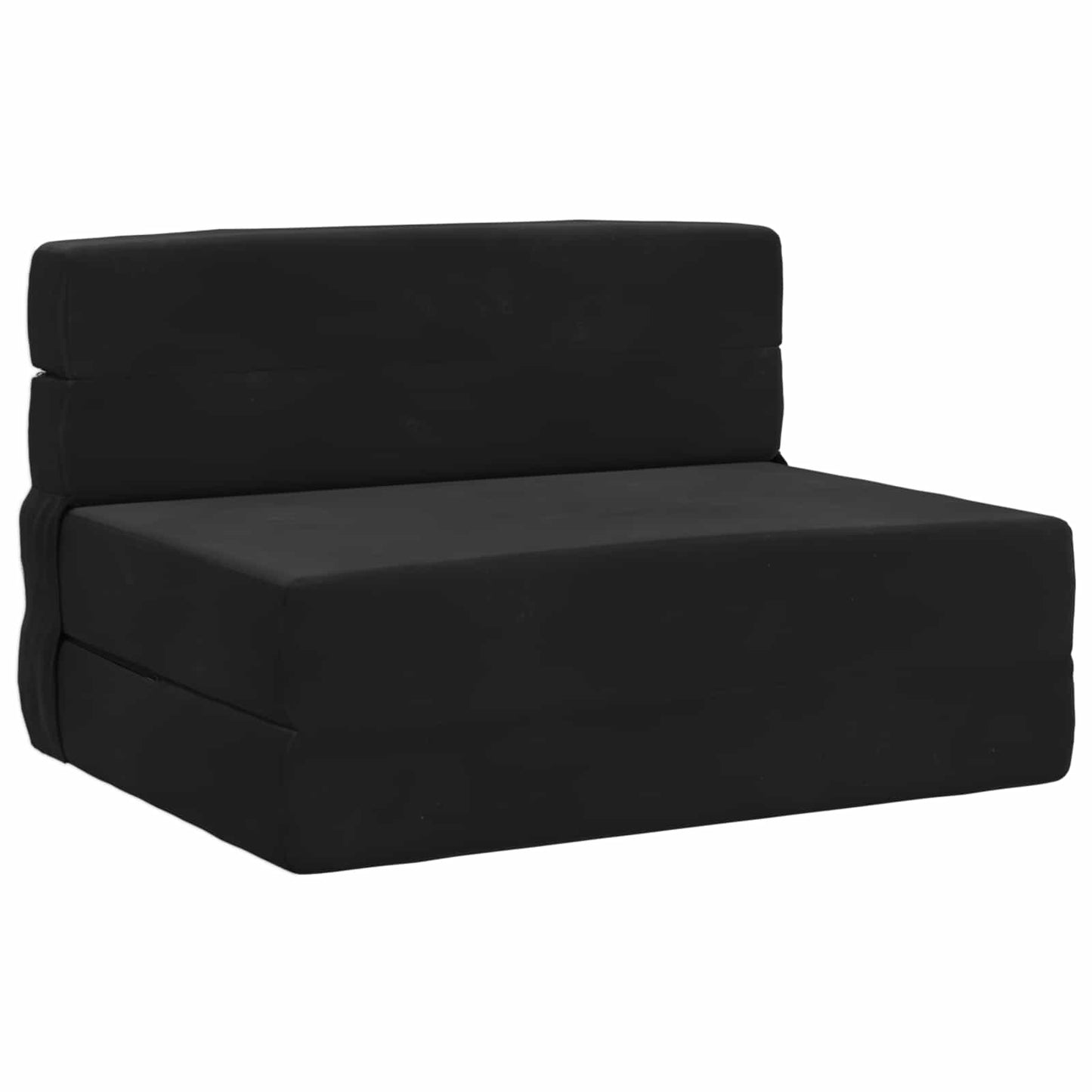 vidaXL Κρεβάτι Καναπέ Αναδιπλούμενο Μαύρο 100 x 80 x 60 εκ. Ύφασμα