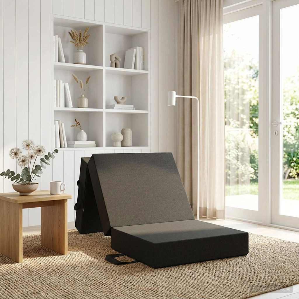 vidaXL Κρεβάτι Καναπέ Αναδιπλούμενο 190 x 75 x 15 cm Σκούρο Γκρι