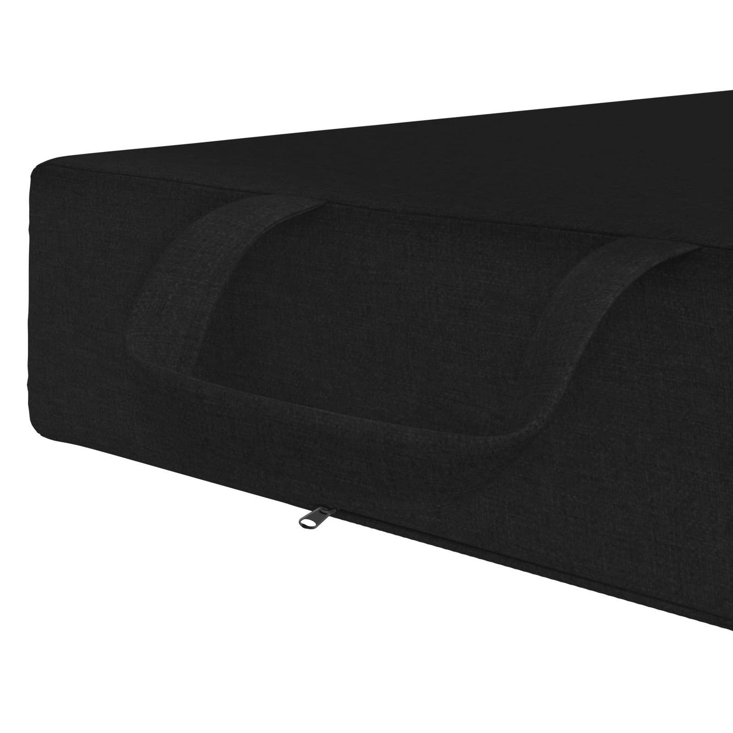 vidaXL Κρεβάτι Καναπέ Αναδιπλούμενο 200 x 90 x 15 cm Μαύρο