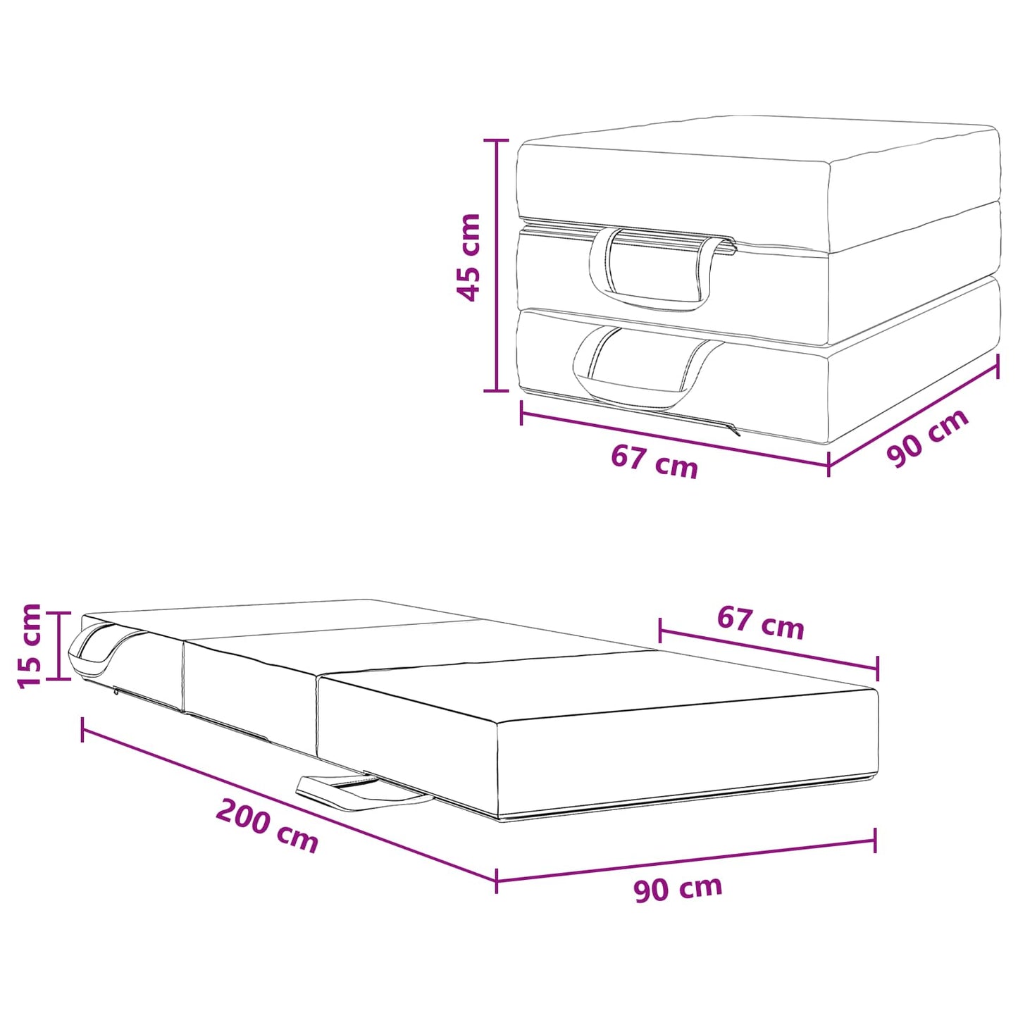vidaXL Κρεβάτι Καναπέ Αναδιπλούμενο 90 x 67 x 45 εκ Taupe