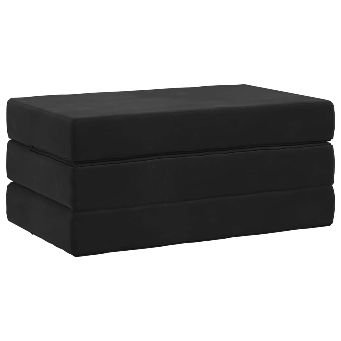 vidaXL Κρεβάτι Καναπέ Αναδιπλούμενο 200 x 100 x 15 cm Μαύρο