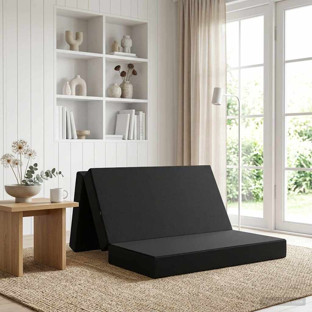 vidaXL Κρεβάτι Καναπέ Αναδιπλούμενο 140 x 67 x 45 εκ Μαύρο