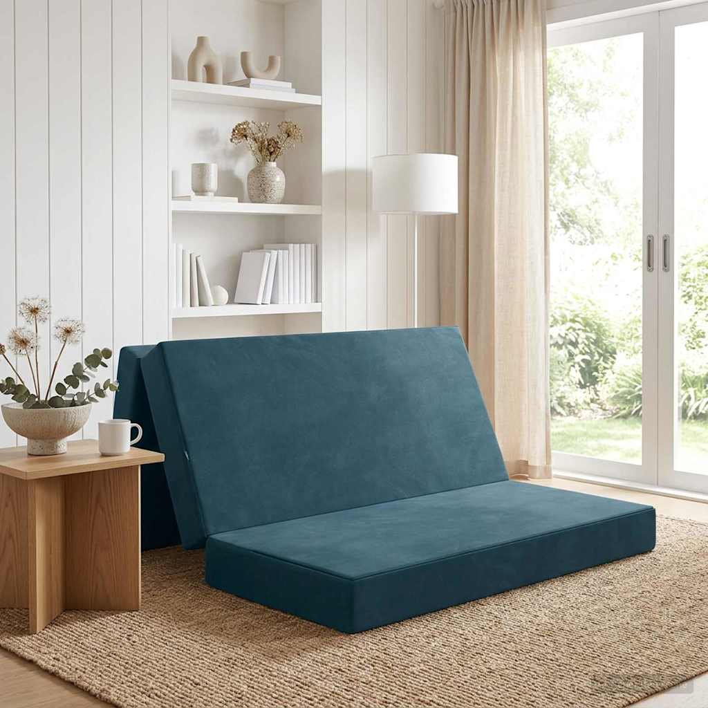 vidaXL Κρεβάτι Καναπέ Αναδιπλούμενο 160 x 67 x 45 εκ Μπλε