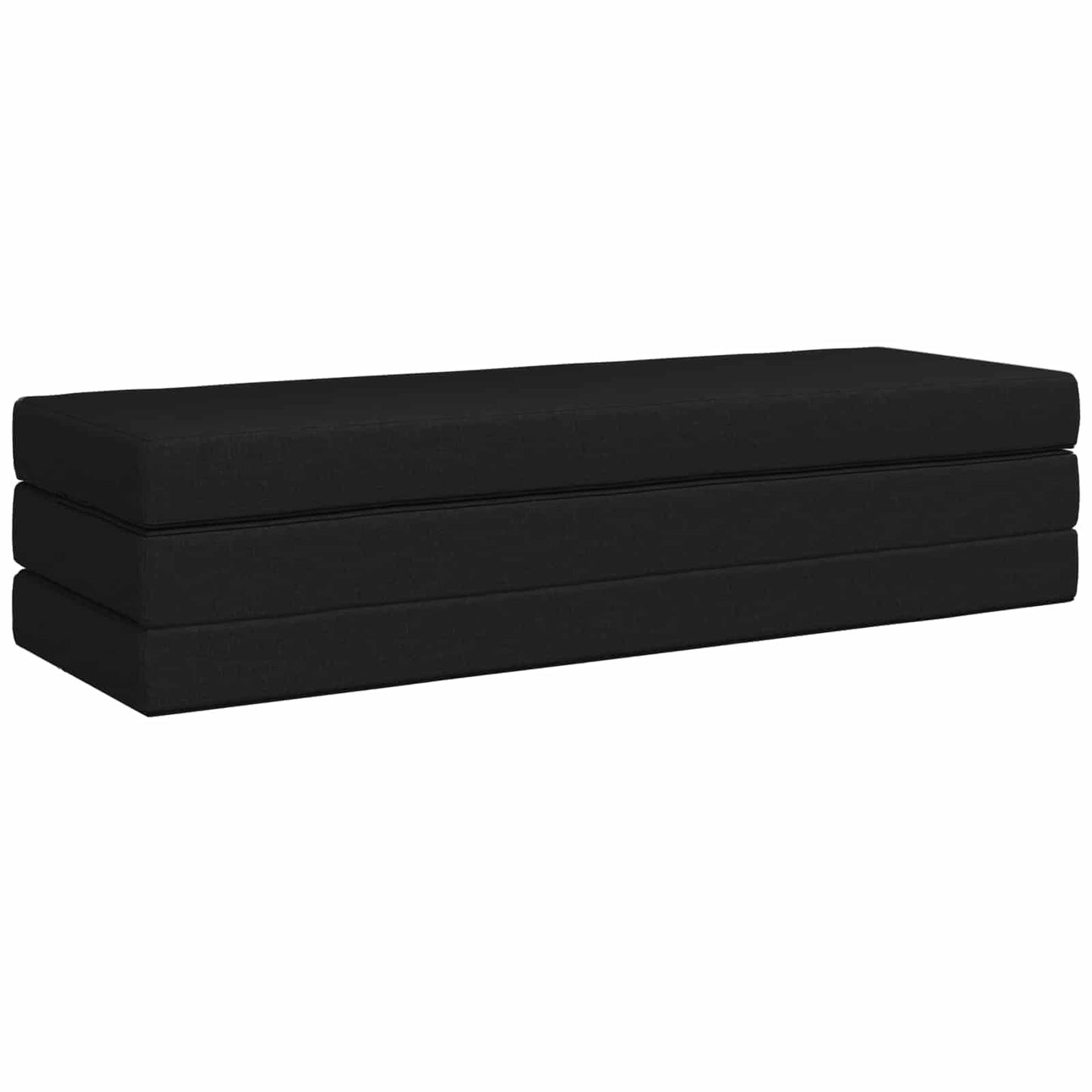 vidaXL Κρεβάτι Καναπέ Αναδιπλούμενο 200 x 180 x 15 cm Μαύρο