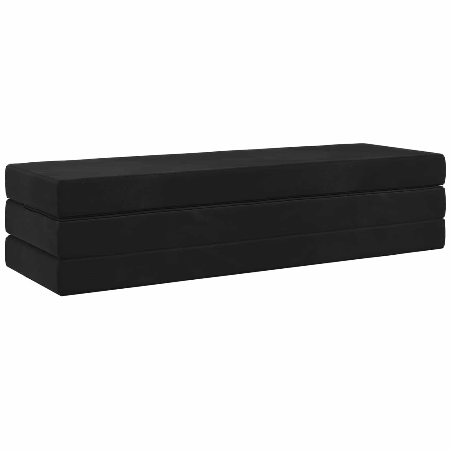 vidaXL Κρεβάτι Καναπέ Αναδιπλούμενο 200 x 180 x 15 cm Μαύρο