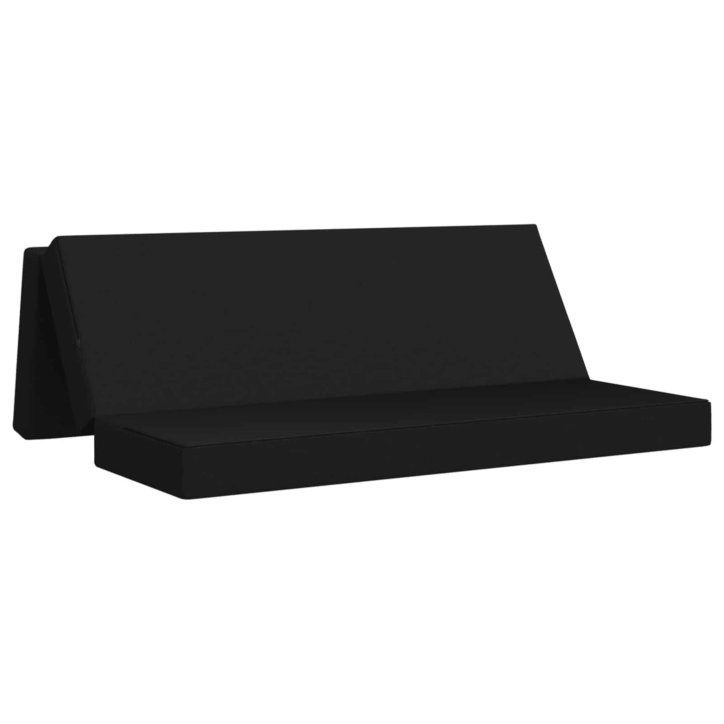 vidaXL Κρεβάτι Καναπέ Αναδιπλούμενο 200 x 200 x 15 cm Μαύρο