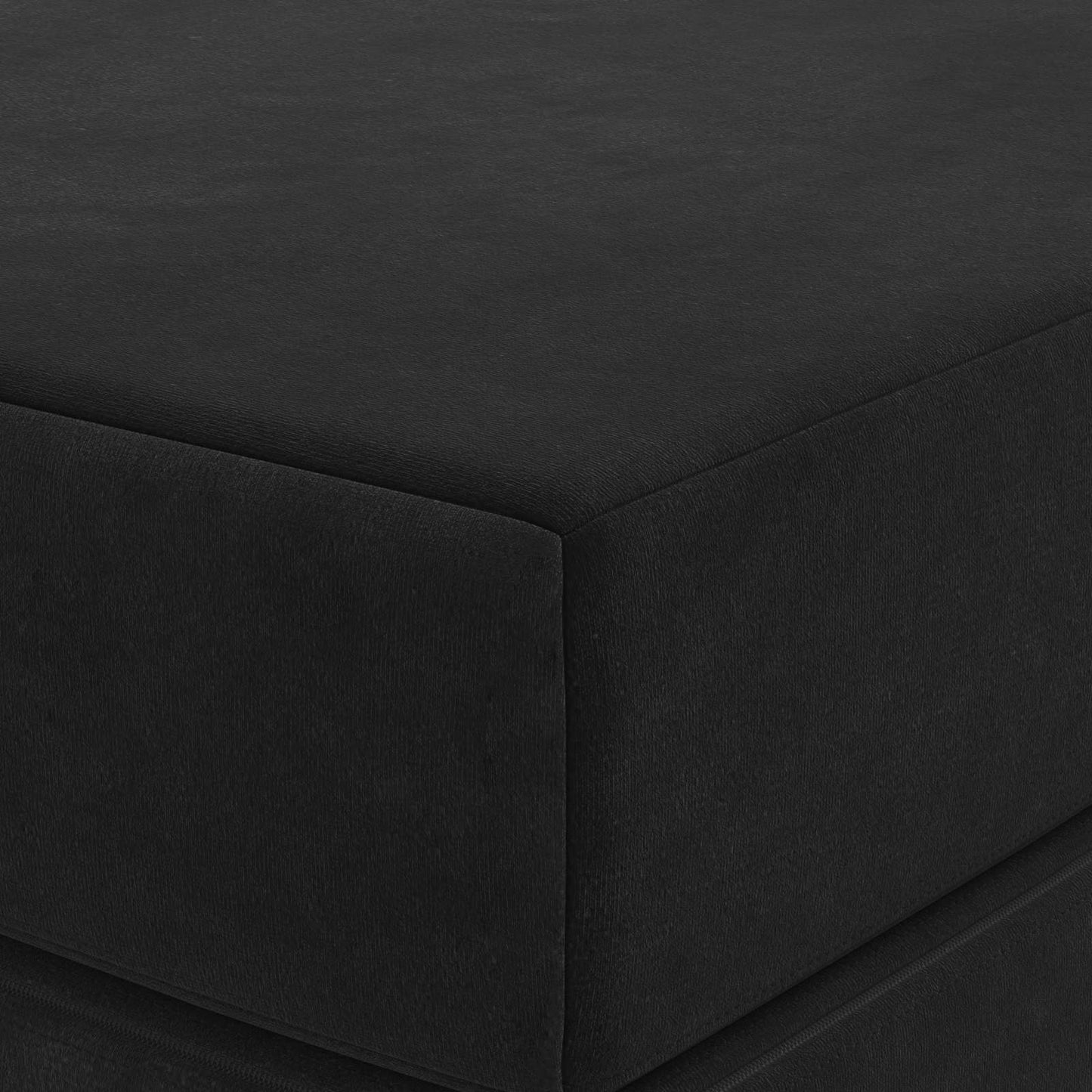 vidaXL Κρεβάτι Καναπέ Αναδιπλούμενο 200 x 200 x 15 cm Μαύρο