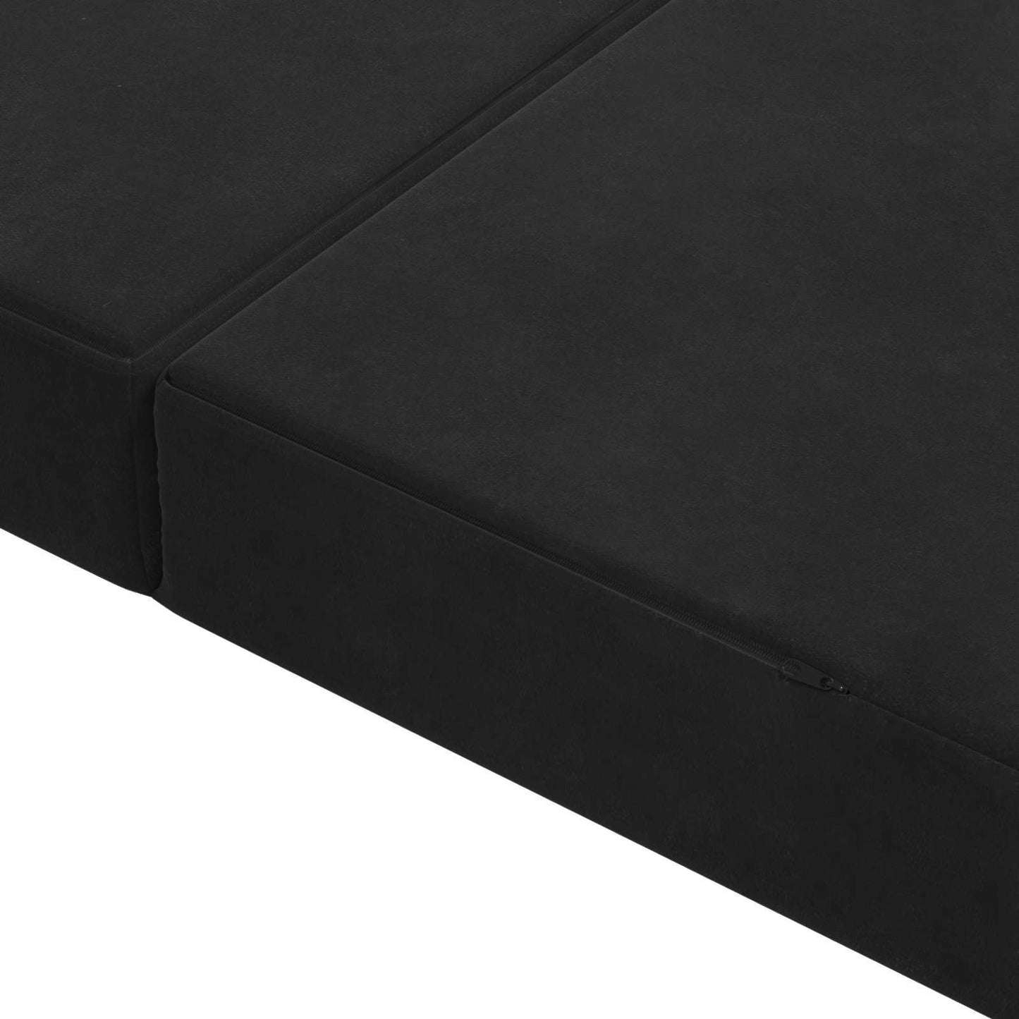 vidaXL Κρεβάτι Καναπέ Αναδιπλούμενο 200 x 200 x 15 cm Μαύρο