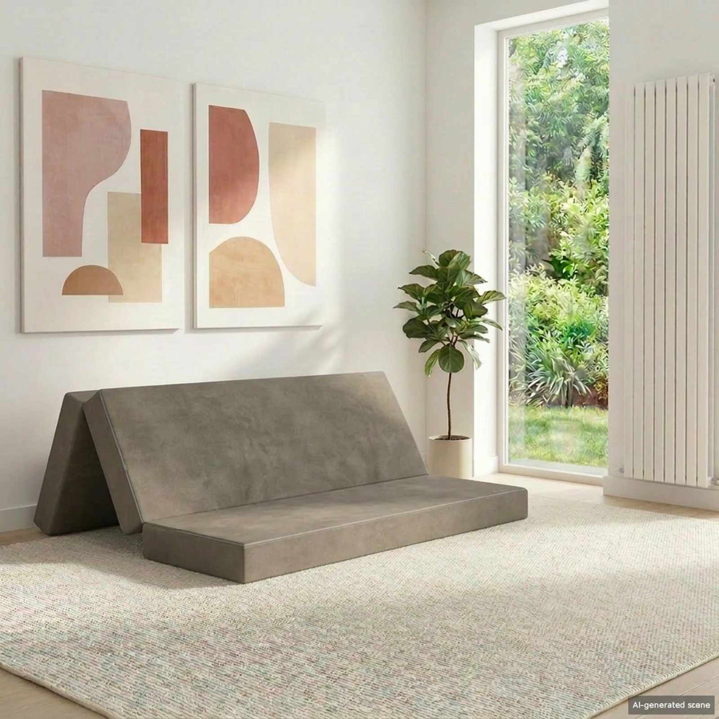 vidaXL Κρεβάτι Καναπέ Αναδιπλούμενο 200 x 160 x 15 cm Ανοιχτό γκρι