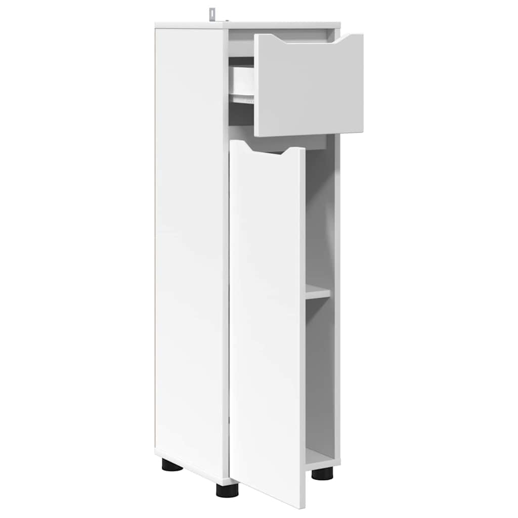 vidaXL Ντουλάπι Μπάνιου Λευκό 30,5 x 30 x 101 εκ Επεξεργασμένο ξύλο