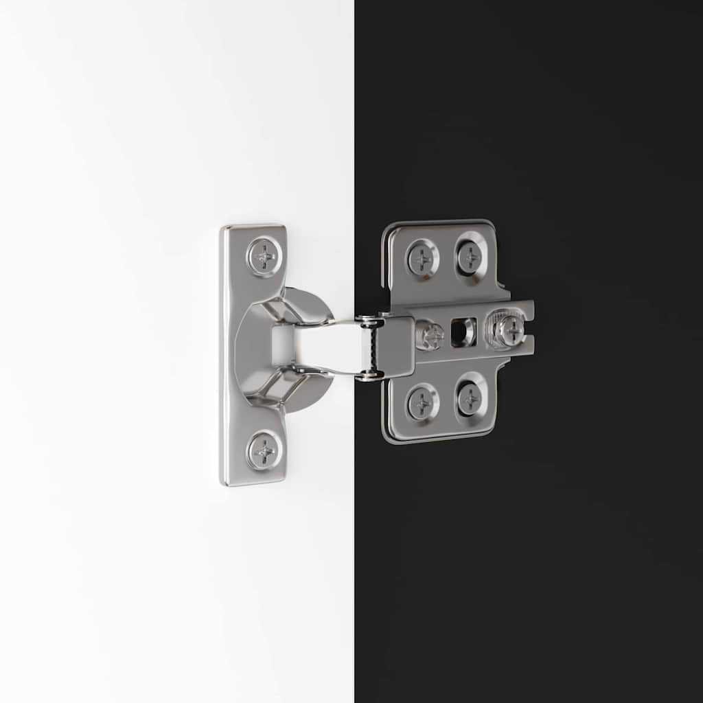 vidaXL Ντουλάπι Μπάνιου Μαύρο 30,5 x 30 x 101 εκ Επεξεργασμένο ξύλο