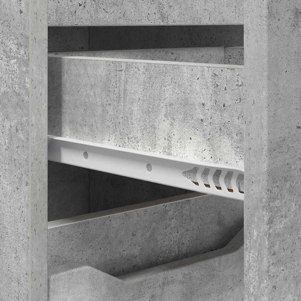 vidaXL Ντουλάπι Μπάνιου με συρτάρι Σκυρόδεμα Γκρι 30,5 x 30 x 101 εκ