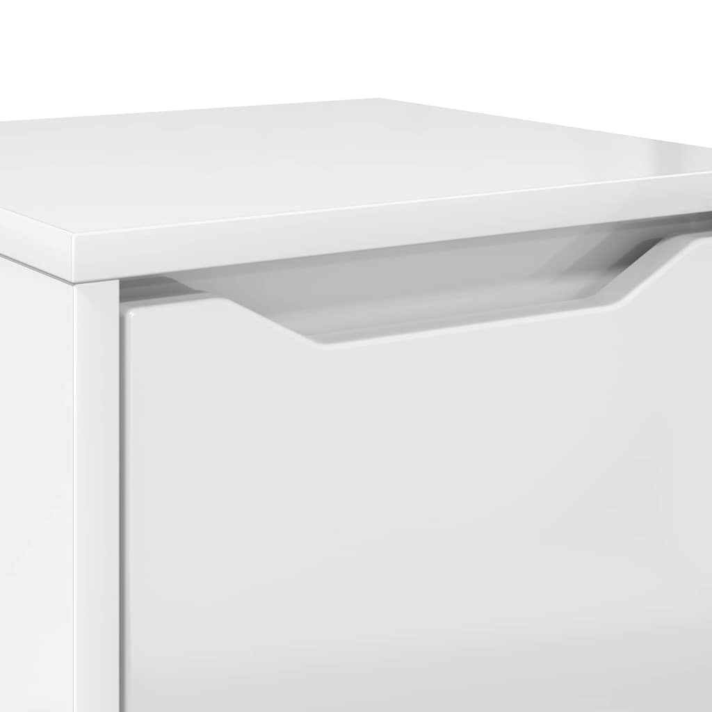 vidaXL Ντουλάπι Μπάνιου Υψηλής γυαλάδας λευκό 30,5 x 30 x 101 εκ