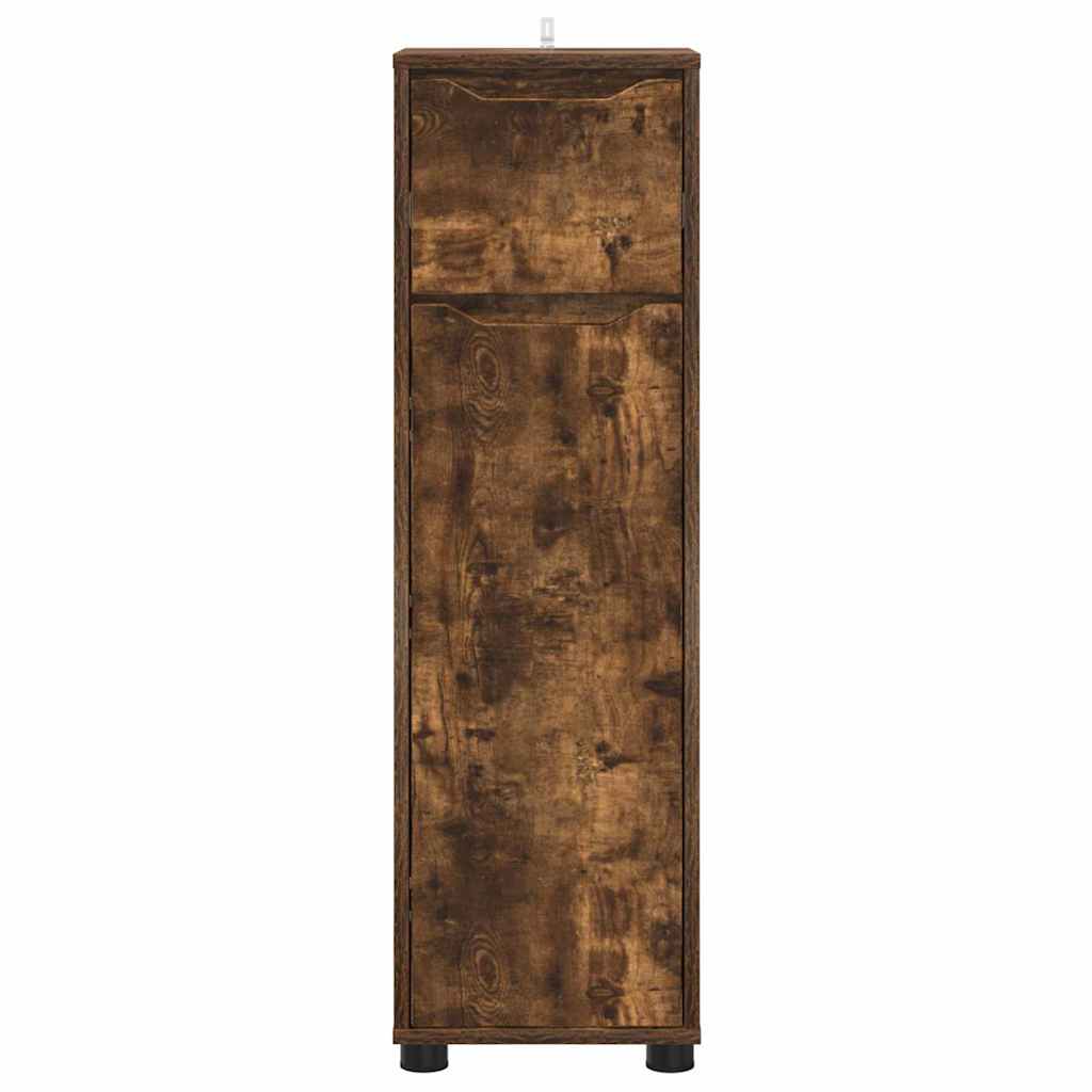 vidaXL Ντουλάπι Μπάνιου με συρτάρι Καπνιστό Δρύς 30,5 x 30 x 101 εκ