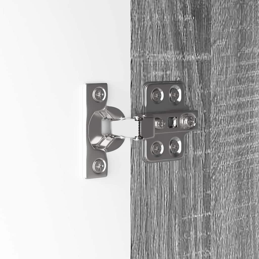 vidaXL Ντουλάπι Μπάνιου με συρτάρι Γκρίζο Σονομα 30,5 x 30 x 101 εκ