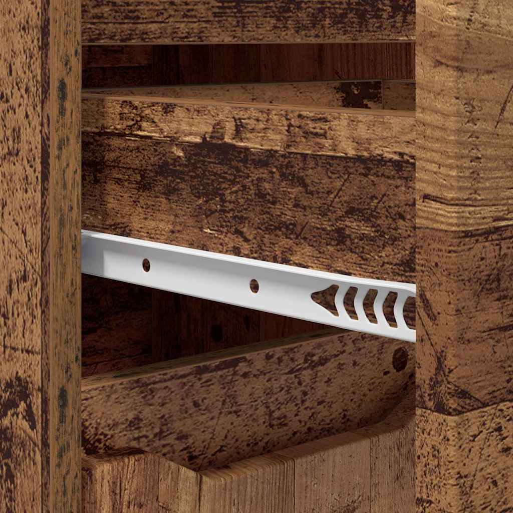 vidaXL Ντουλάπι Μπάνιου με συρτάρι Παλιό Ξύλο 30,5 x 30 x 101 εκ