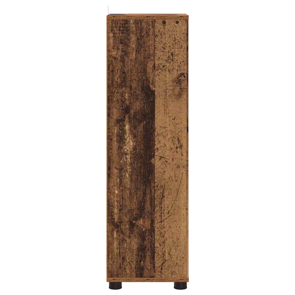vidaXL Ντουλάπι Μπάνιου με συρτάρι Παλιό Ξύλο 30,5 x 30 x 101 εκ