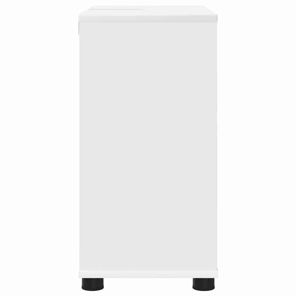 vidaXL Ντουλάπα νιπτήρα μπάνιου με ράφι με πόρτα Λευκό 60 x 30 x 60 cm