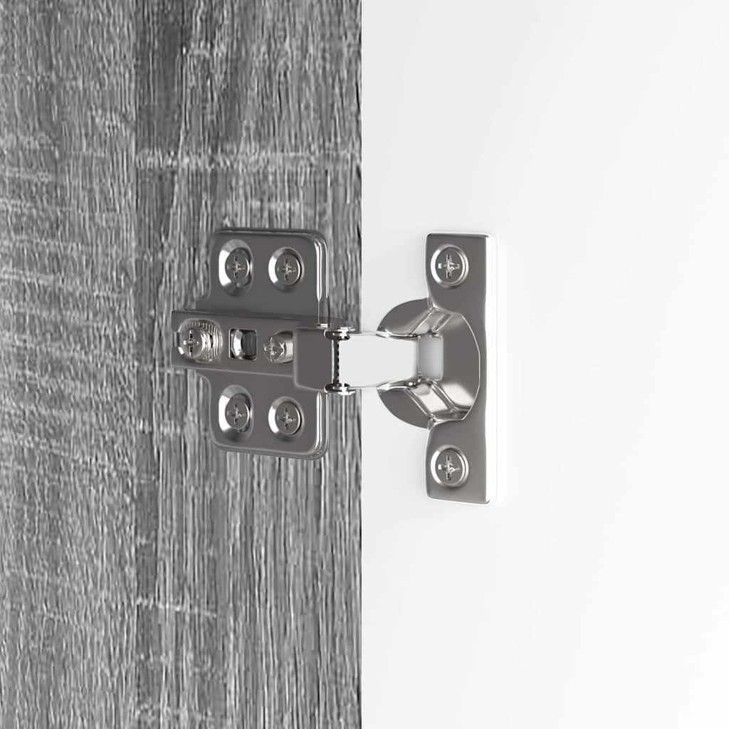 vidaXL Ντουλάπα νιπτήρα μπάνιου με ράφι Γκρίζο Σονομα 60 x 30 x 60 cm