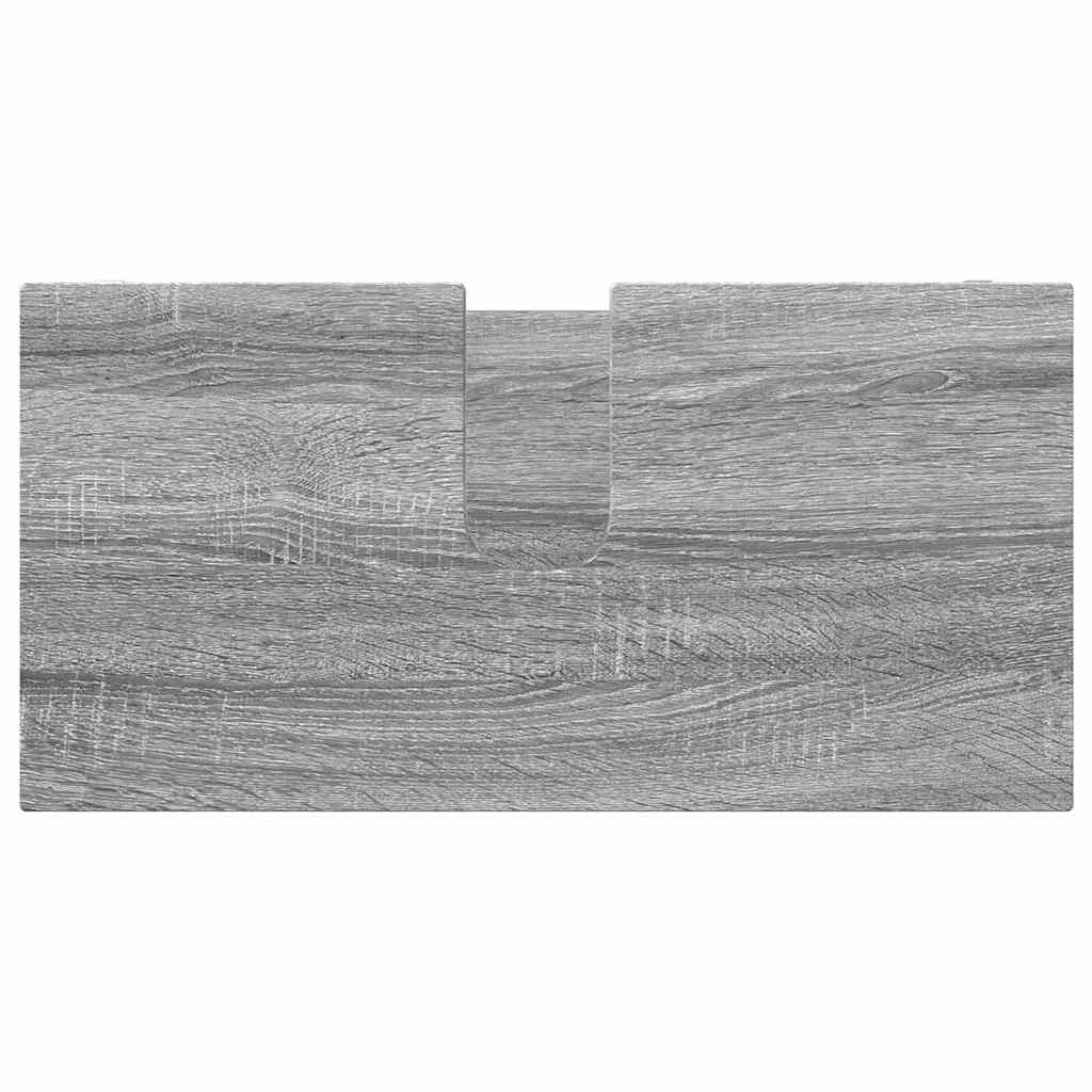 vidaXL Ντουλάπα νιπτήρα μπάνιου με ράφι Γκρίζο Σονομα 60 x 30 x 60 cm