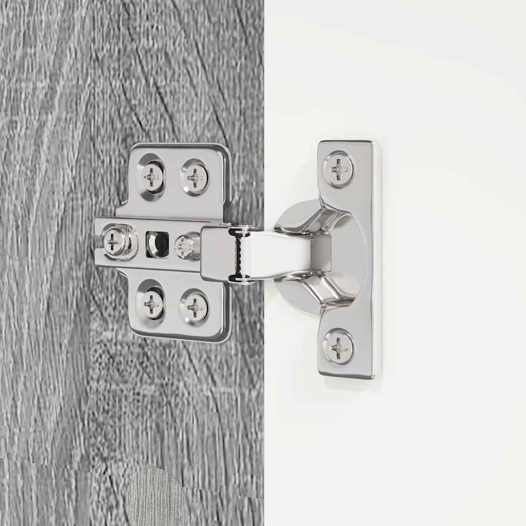 vidaXL Ντουλάπι Μπάνιου με ράφι Γκρίζο Σονομα 30,5 x 30 x 195 εκ