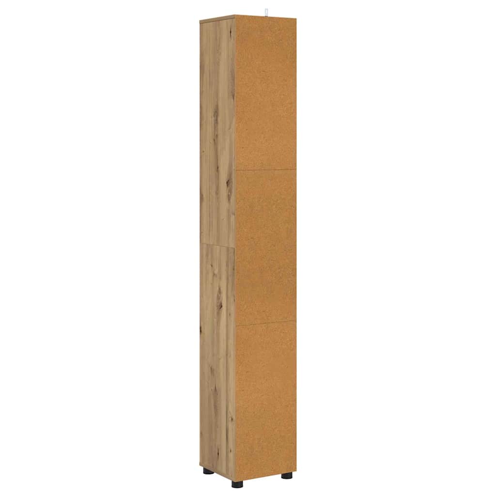 vidaXL Ντουλάπι Μπάνιου με ράφι Artisan Oak 30,5 x 30 x 195 εκ