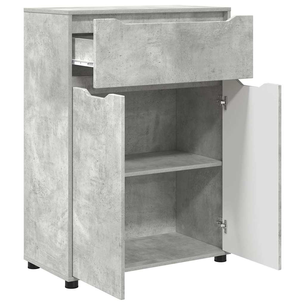 vidaXL Ντουλάπι Μπάνιου με συρτάρι Σκυρόδεμα Γκρι 72,5 x 36,5 x 100 εκ