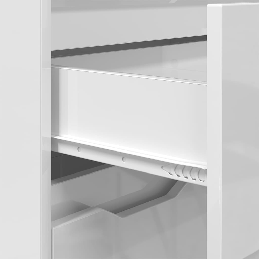 vidaXL Ντουλάπι Μπάνιου Υψηλής γυαλάδας λευκό 72,5 x 36,5 x 100 εκ