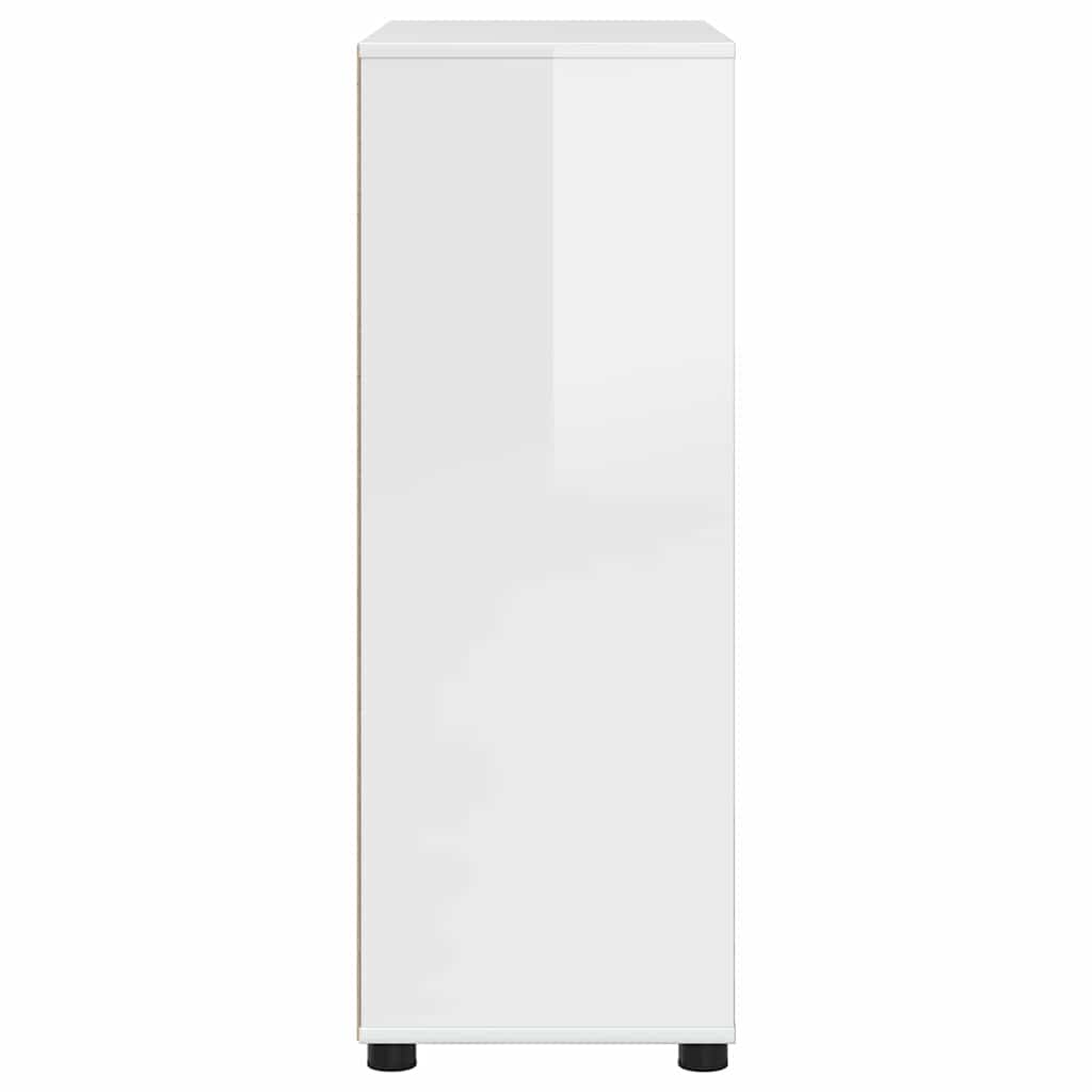 vidaXL Ντουλάπι Μπάνιου Υψηλής γυαλάδας λευκό 72,5 x 36,5 x 100 εκ