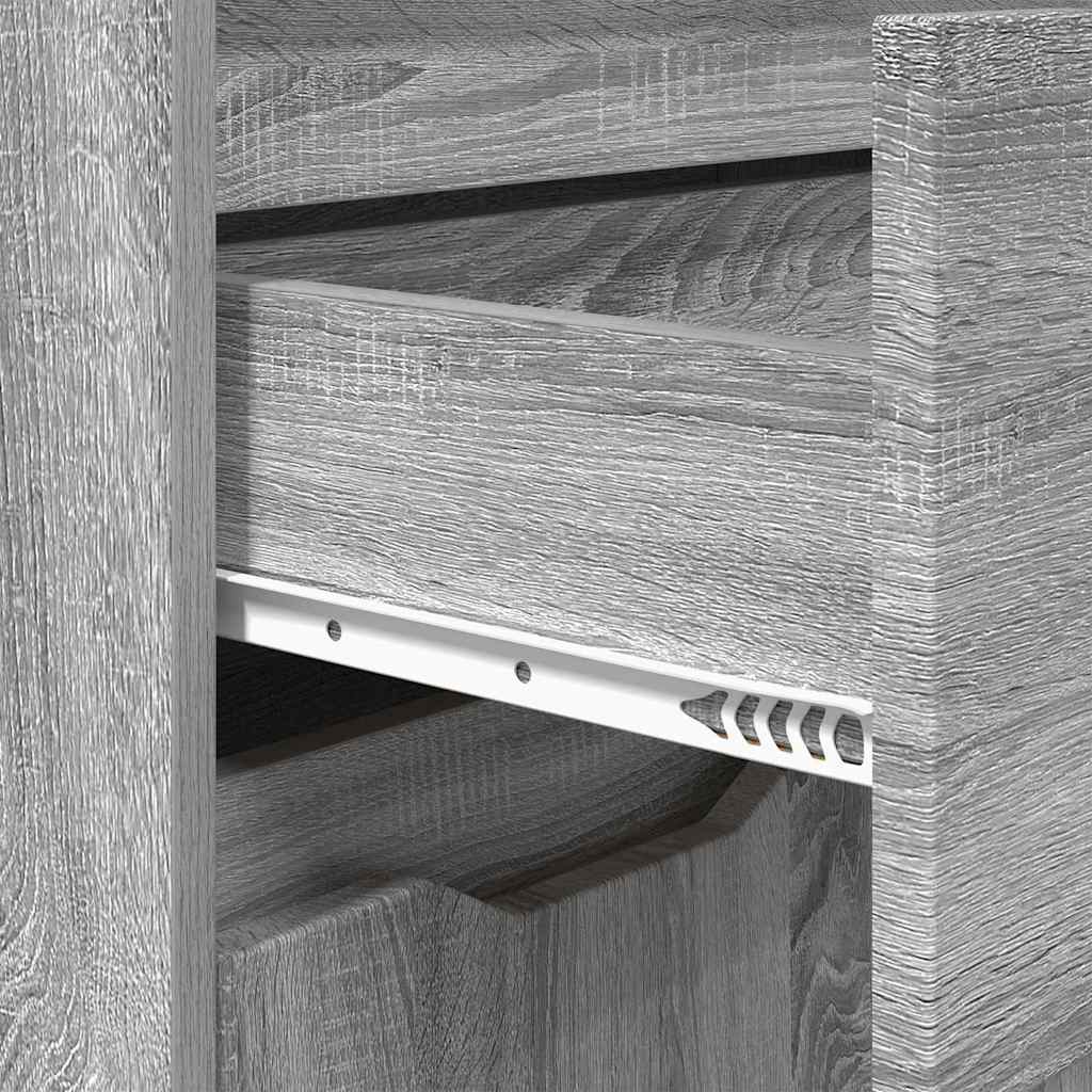 vidaXL Ντουλάπι Μπάνιου με συρτάρι Γκρίζο Σονομα 72,5 x 36,5 x 100 εκ
