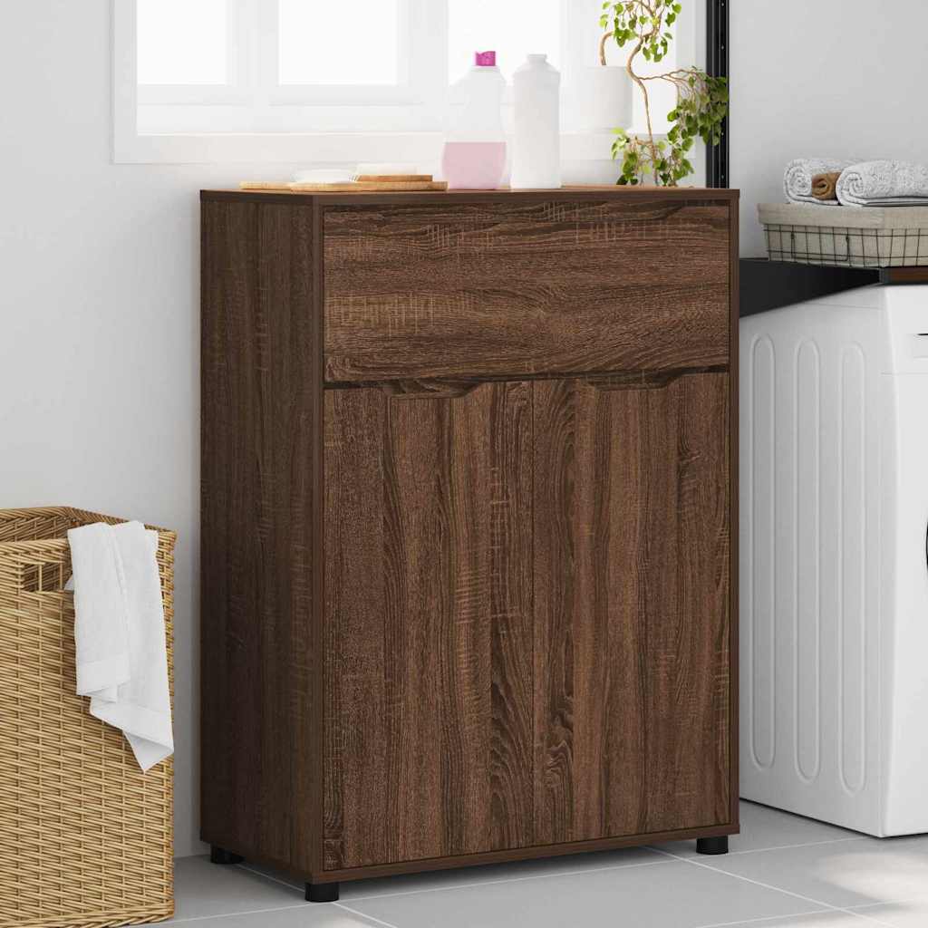 vidaXL Ντουλάπι Μπάνιου με συρτάρι Καφέ δρυς 72,5 x 36,5 x 100 εκ