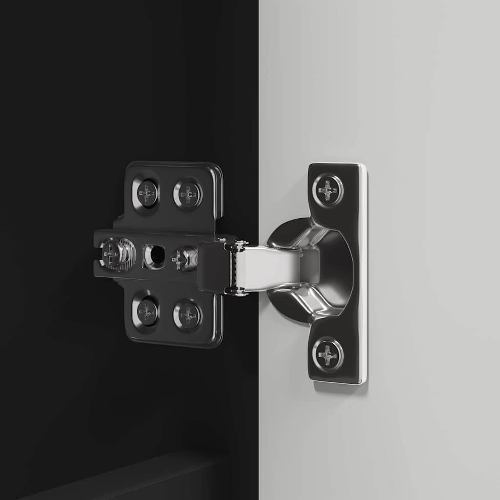 vidaXL Καθρέφτης Ντουλάπα Μπάνιου με ράφι Μαύρο 60 x 20 x 60 cm