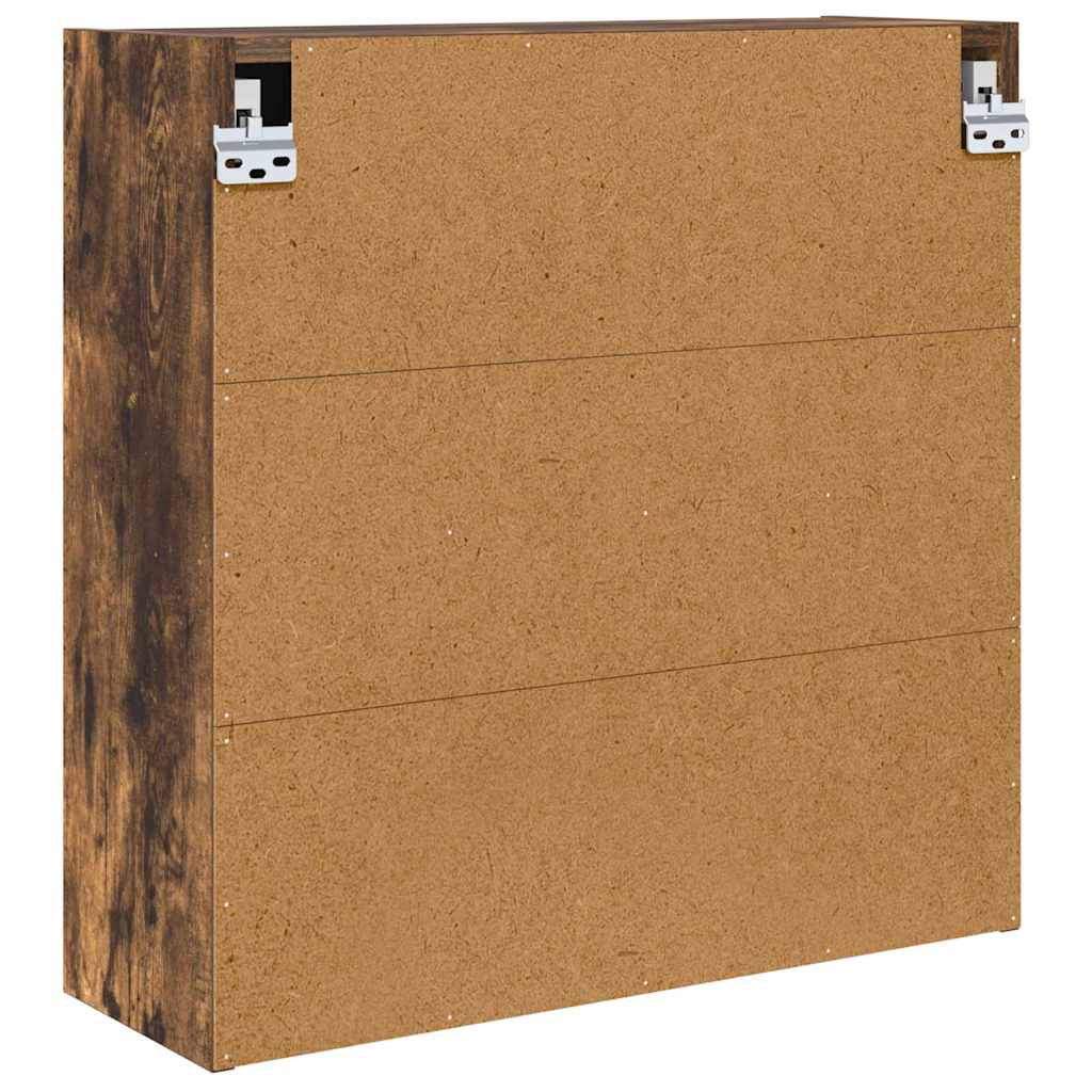 vidaXL Καθρέφτης Ντουλάπα Μπάνιου Καπνιστό Δρύς 60 x 20 x 60 cm