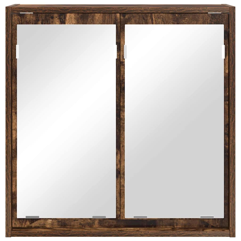 vidaXL Καθρέφτης Ντουλάπα Μπάνιου Καπνιστό Δρύς 60 x 20 x 60 cm