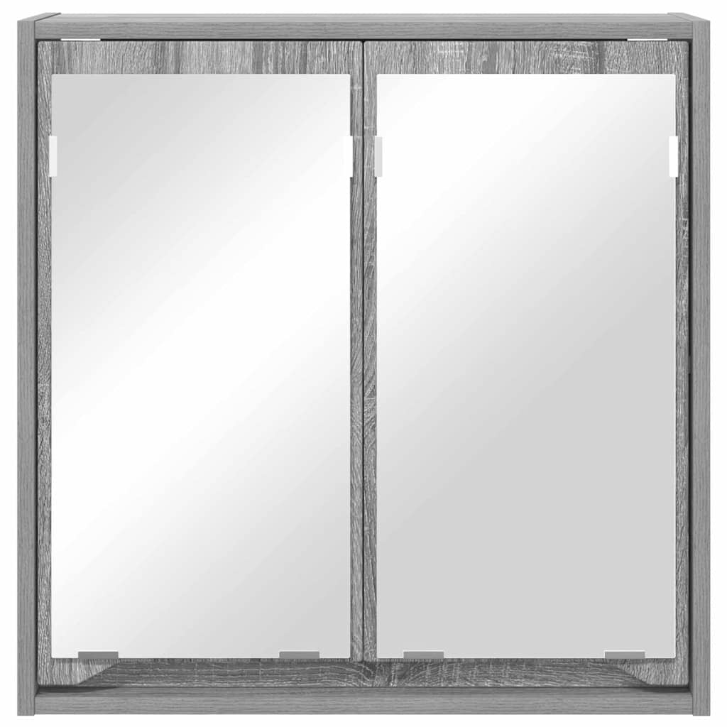 vidaXL Καθρέφτης Ντουλάπα Μπάνιου Γκρίζο Σονομα 60 x 20 x 60 cm