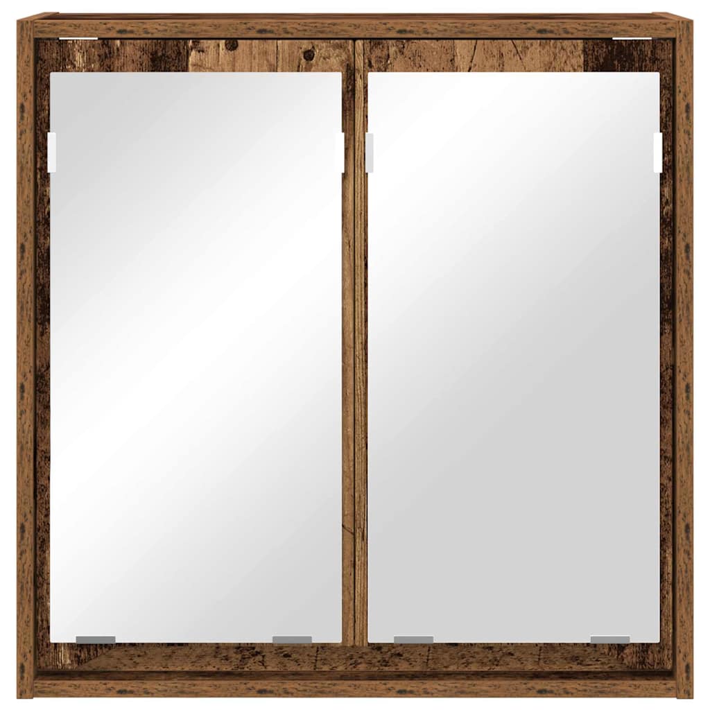vidaXL Καθρέφτης Ντουλάπα Μπάνιου με ράφι Παλιό Ξύλο 60 x 20 x 60 cm